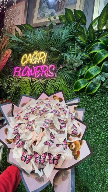 Pembe Kelebek Buketi