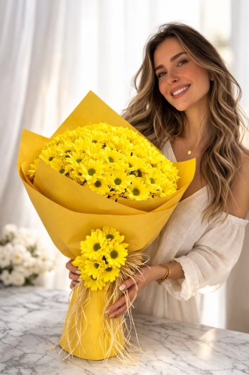 Sarı Papatya Buketi